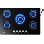 Wehimo - plaque gaz 5 feux l77 x p51 cm, plaque de cuisson gaz avec 5 foyers à gaz, gaz naturel / propane ... Wehimo - plaque gaz 5 feux l77 x p51 cm, plaque de cuisson gaz avec 5 foyers à gaz, gaz naturel / propane ...