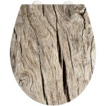 Wenko - abattant wc bois duroplast soft close 38 x 44 cm abattant wc design antibact�rien fix - clip ...
