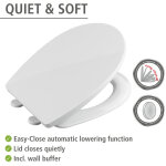 Abattant wc avec frein de chute tavola wenko abattant wc clipsable avec fixation inox technologie 'fix ...