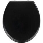 Abattant wc wenko prima noir mat mdf 37 x 41 cm design rtro abattant wc noir mat sans frein de chute ...