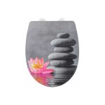 Wenko - lunette wc water lily 36, 5 x 45 cm relief multicolore abattant wc en thermoplast avec easy close ...