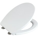 Abattant wc ostuni wenko avec frein de chute , lunette toilettes clipsable avec fixation inox, assise ...