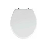 Abattant wc wenko prima blanc mdf sans amortisseur 37x41 cm abattant wc lourd en bois blanc facile  ...
