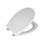 Wenko - abattant wc samos avec frein de chute, lunette toilettes clipsable avec fixation inox, duro plast ...