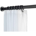 Barre de douche extensible luz noir, tringle rideau de douche tlescopique avec adaptateur mural, fixation ...