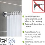 Barre de douche extensible luz wenko tringle rideau de douche, armoire tlescopique, fixation sans perage ...