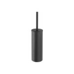 Brosse wc noire murale bosio black, brosse wc suspendue, design ferm�, acier inox, 9x40, 5x13 cm, noir ...