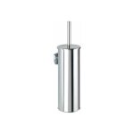 Wc - porte brosse wenko basic inox brillant support brosse wc ferme porte brosse wc murale en acier ...