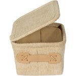 Corbeille salle de bain anela, avec couvercle, beige - wenko