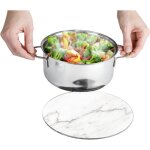 Dessous de plat, dessous de plat en verre, design marbre, verre, 20 cm, gris - wenko