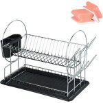 Egouttoir vaisselle, egouttoir inox et plastique noir, 52x26x34 cm, lot de 2 éponges offertes - wenko ... Egouttoir vaisselle, egouttoir inox et plastique noir, 52x26x34 cm, lot de 2 éponges offertes - wenko ...