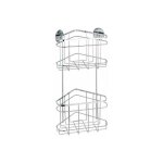 Wenko etagre d'angle douche, tagre angle salle de bain 2 niveaux, fixation sans perage turbo - loc, ...