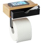 Porte papier - toilette bambusa wenko avec support smartphone et tiroir de rangement, sans perçage, design ... Porte papier - toilette bambusa wenko avec support smartphone et tiroir de rangement, sans perçage, design ...
