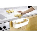 Wenko - poubelle cuisine, bac de collecte pour d�chets avec spatule, � accrocher au placard de cuisine, ...