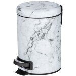 Poubelle à pédale effet marbre onyx - 3 l Poubelle à pédale effet marbre onyx - 3 l