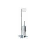 Serviteur wc 2en1 recco wenko, brosse wc  tte remplaable et drouleur, porte brosse wc ferm, acier ...