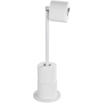 Porte - papier toilette wenko 2 en 1 blanc sur pied pour 4 rouleaux en métal design minimaliste support ... Porte - papier toilette wenko 2 en 1 blanc sur pied pour 4 rouleaux en métal design minimaliste support ...