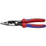 Knipex - 13 92 200 pince pour installations �lectriques avec poign�es multimati�res atramentis�e noire ...
