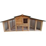 Werka pro - poulailler surlev en bois 5  6 poules 215x56x87cm