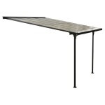 Westmann abri de terrasse en aluminium bruce noir 300x313x270 cm