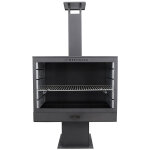 Westmann - acier barbecue foyer noir 50x90x160 cm