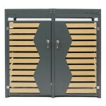 Westmann - acier box pour poubelles pour 2 poubelles 240 litres
