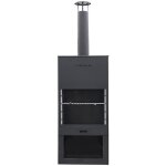 Westmann acier barbecue four de terrasse noir 41x70x229 cm