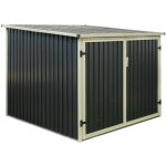 Westmann garage � v�los coffre de jardin anthracite 200x203x158 cm