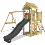 Wickey - aire de jeux portique bois multiflyer toit en bois avec balançoire et toboggan maison enfant ... Wickey - aire de jeux portique bois multiflyer toit en bois avec balançoire et toboggan maison enfant ...