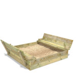 Wickey bac � sable flippey 130x165x30 cm avec couvercle �charni�re