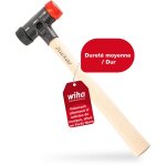 Wiha massette safety avec embouts ronds mi - souples et durs avec manche en hickory, embout de massette ...
