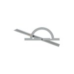 Wilmart - rapporteur d'angle en acier 400x200mm avec r�gle coulissante 254613
