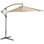 Wilsa garden - parasol dport rond avec pied en croix 270 cm