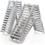 Wiltec lot de 2x rampe d?acc�s pliable articul�e ? 2000 x 250 x 50 mm ? capacit� max. 1600 kg ? en acier ...