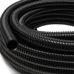 Wiltec tuyau spiral� de refoulement - 50 m - noir flexible - � 25 mm (1 ) - avec spirale de renforcement ...