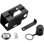 Wiltec antivol de remorque avec syst�me � charni�re, cadenas 70 mm, protection en acier contre le vol ...