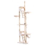 Wiltec - arbre  chat xxl - 240 - 260 cm de hauteur plafond rglable - design avec chelles - meuble ...