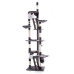 Wiltec - arbre  chat xxl - 240 - 260 cm de hauteur plafond rglable - design avec chelles - meuble ...