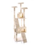 Wiltec - arbre à chat - 170 cm de haut - design ludique avec souris et escaliers - meuble grattage félin ... Wiltec - arbre à chat - 170 cm de haut - design ludique avec souris et escaliers - meuble grattage félin ...