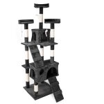 Wiltec - arbre à chat - 170 cm de haut - design ludique avec souris et escaliers - meuble grattage félin ... Wiltec - arbre à chat - 170 cm de haut - design ludique avec souris et escaliers - meuble grattage félin ...