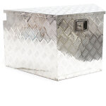 Wiltec - bote de rangement en aluminium ? 83 x 48 x 46 cm ? tanche avec serrure et vrin  gaz ? coffre ...