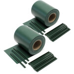Brise - vue en rouleau ? vert ? 70 m x 19 cm ? en pvc 650 g / m ? avec 40 clips ? protection visuelle ...