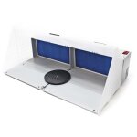 Wiltec - cabine d'aspiration double pour a�rographie airbrush 12 v ? 52 db ? 8 m� / mn ? filtre extraction ...