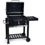 Wiltec - chariot barbecue � charbon 1130x475x 1000mm clapet anti - feu hauteur r�glable thermom�tre espaces ...