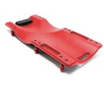Wiltec chariot de visite m�canicien 91x42, 5x11, 5 cm rouge 100kg pehd surface rembourr�e appui - t�te ...