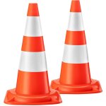 Wiltec c�nes de signalisation 50 cm de haut 2 pi�ces, c�nes de signalisation pour s�curiser, pyl�nes ...
