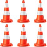 Wiltec c�nes de signalisation 50 cm de haut, lot de 6 pi�ces, c�nes de signalisation pour s�curiser, ...
