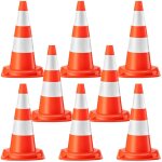 Wiltec c�nes de signalisation 50 cm de haut, 8 pi�ces, c�nes de signalisation pour s�curiser, pyl�nes ...