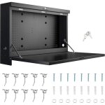 Wiltec �tabli mural pliant sur pieds ? 1205 x 265 x 950 mm ? 200 kg max. ? en acier et bois ? avec panneau ...