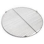 Wiltec grille bbq ronde � 64, 5cm acier affin� v2a barbecue charbon de bois / � gaz grillade cuisson ...